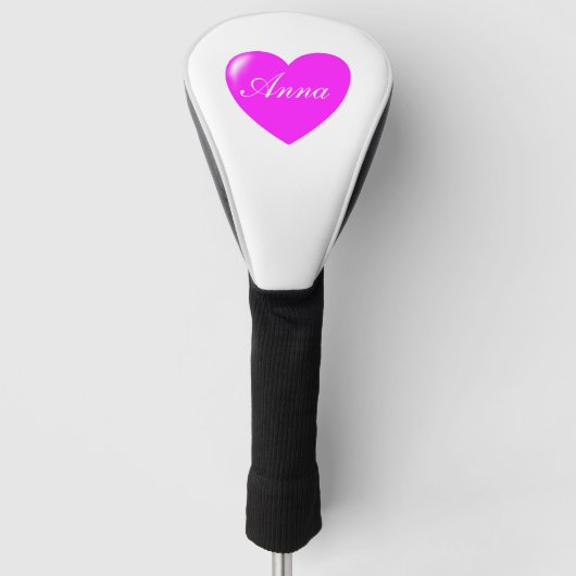 Anna, Individuelle Name Template, feminine rosa He Golf Headcover (Vorderseite)