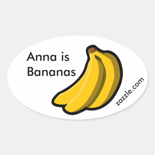 Anna ist Bananas Promo Ovaler Aufkleber (Vorderseite)