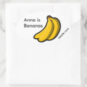 Anna ist Bananas Promo Ovaler Aufkleber (Tasche)
