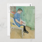 Anna Johanna Reading a Book Postkarte (Vorne/Hinten)