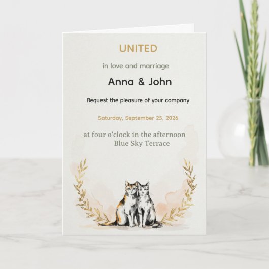Anna & John – VEREINT in Liebe und Ehe Karte (Vorderseite)