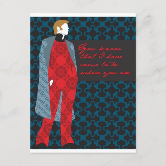 Anna Karenina Quote Gift "Count Vronsky" Postkarte (Vorderseite)