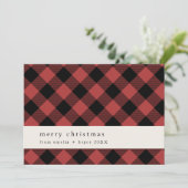 ANNA Karierter Bauernhof Familie Frohe Weihnachten (Stehend Vorderseite)