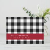 ANNA Karierter Bauernhof Familie Frohe Weihnachten (Stehend Vorderseite)