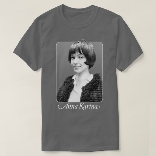 Anna Karina Retro Style Fan Artwork T-Shirt (Design vorne)