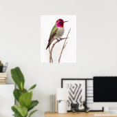 Anna-Kolibri Farbiger Poster (Heimbüro)