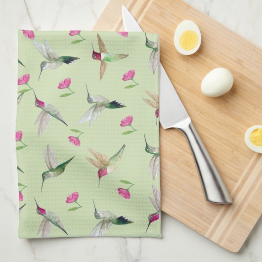 Anna-Kolibri Geschirrtuch (Viertel Falte)
