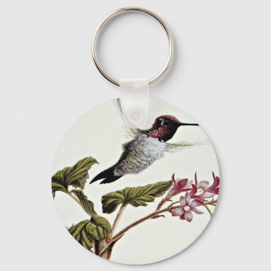 Anna-Kolibris-Blume Schlüsselanhänger (Vorderseite)