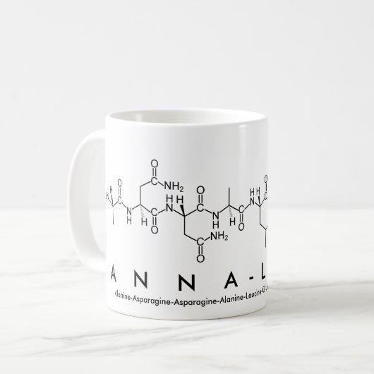 Anna-Lena-Peptidenname Tasse (Vorderseite Links)
