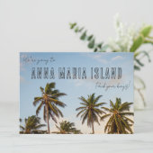 Anna Maria Florida Beach Wedding Save the Date Ankündigung (Stehend Vorderseite)