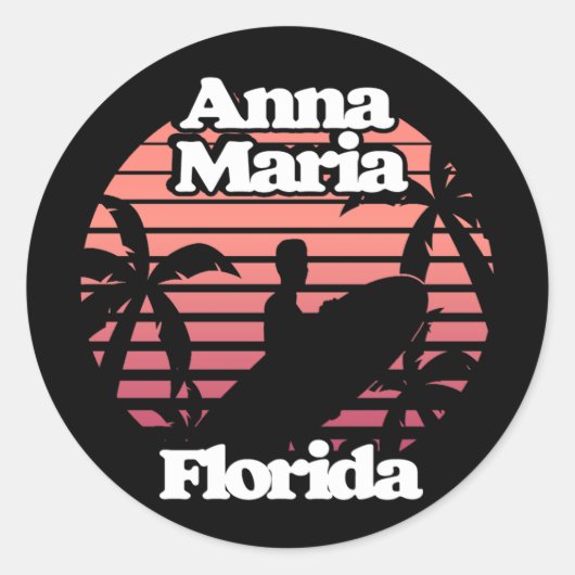 Anna Maria Florida Runder Aufkleber (Vorderseite)