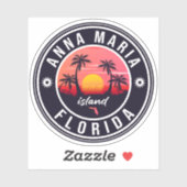 Anna Maria Insel Florida Beach Retro Souvenir 60er Aufkleber (Blatt)