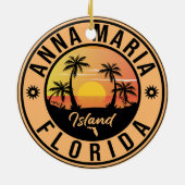 Anna Maria Insel Florida Beach Retro Souvenir Keramik Ornament (Hinten)