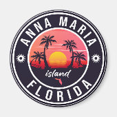 Anna Maria Insel Florida Beach Retro Souvenir Magnet (Vorne)