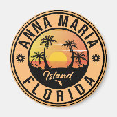 Anna Maria Insel Florida Beach Retro Souvenir Magnet (Vorne)