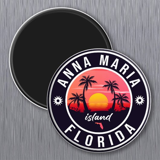 Anna Maria Insel Florida Beach Retro Souvenir Magnet