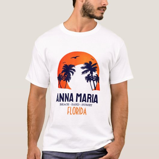 Anna Maria Insel Florida Beach Retro Souvenir T-Shirt (Vorderseite)
