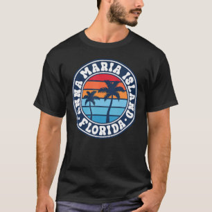 Anna Maria Island Ami Retro Sunset Palm Trees Zuha T-Shirt