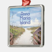 Anna Maria Island Florida Beach Foto Ornament Aus Metall (Links)