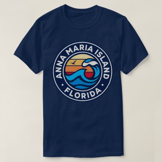 Anna Maria Island Florida Fl Nautical Waves TShirt (Design vorne)