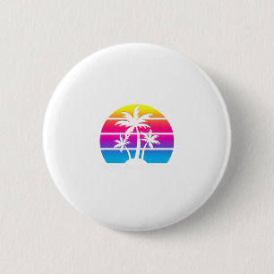 Anna Maria Island Florida Retro-Palmbaum-Urlaub Button