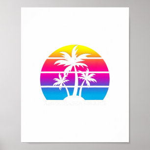 Anna Maria Island Florida Retro-Palmbaum-Urlaub Poster