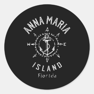 Anna Maria Island Florida Segeln Runder Aufkleber