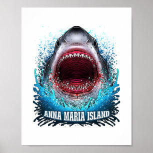 Anna Maria Island Florida Urlaub Great White Sha Poster