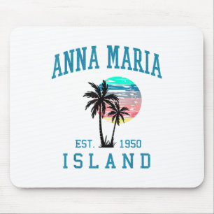 Anna Maria Island Florida Vintag Beach Palmen Mousepad