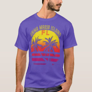 Anna Maria Island Florida Vintag Sunset Colors Pa T-Shirt