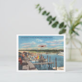 Anna Maria Island Florida Vintage Docks Postkarte (Stehend Vorderseite)