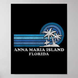 Anna Maria Island Florida Vintage Familien Sommerf Poster