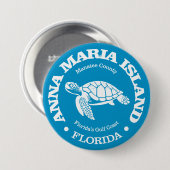 Anna Maria Island (Meeresschildkröte) Button (Vorne & Hinten)