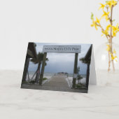 Anna Maria Island pier Grußkarte Karte (Gelbe Blume)