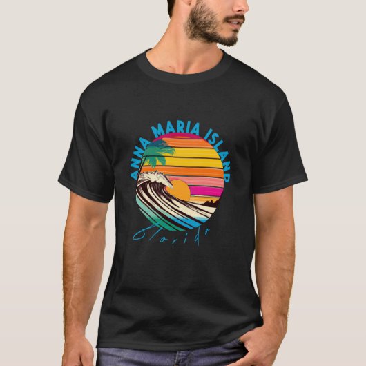 Anna Maria Island Retro 1980s Style Beach T-Shirt (Vorderseite)