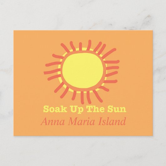 Anna Maria Island Soak Up Sun Postkarten (Vorderseite)