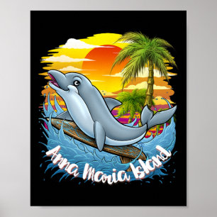 Anna Maria Island Strandhemd Frühlingsferien Flori Poster