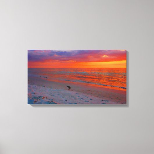 Anna Maria Island Sunset Watercolor Leinwanddruck (Vorderseite)