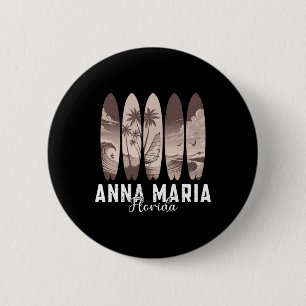 Anna Maria Strand Florida Surfbrett Männer Frauen Button