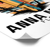Anna Maria Strand Florida Surfen Surferin Poster (Ecke)
