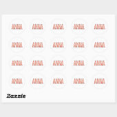 Anna Marquee Lights Runder Aufkleber (Blatt)