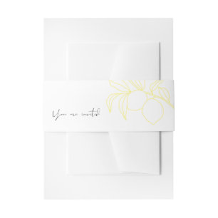 ANNA Moderne italienische Lemon Einladung Bauchban Einladungsbanderole