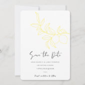 ANNA Moderne italienische Lemon Streifen Save the  Einladung (Vorderseite)