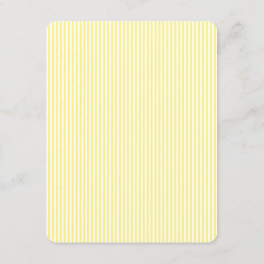ANNA Moderne italienische Lemon Stripes Details Ka Begleitkarte (Rückseite)