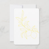 ANNA Moderne italienische Lemon Stripes RSVP Karte (Rückseite)