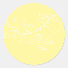 ANNA Moderne italienische Lemon Wedding Umschlag A Runder Aufkleber