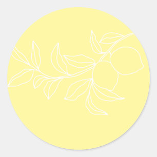 ANNA Moderne italienische Lemon Wedding Umschlag A Runder Aufkleber