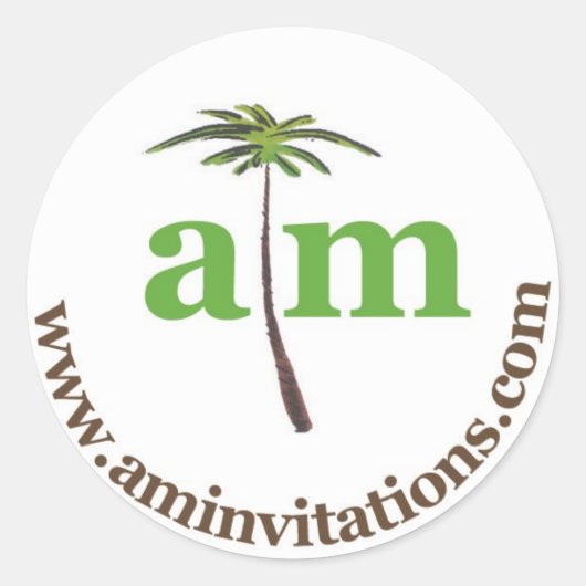 Anna Murray Einladungen Runder Aufkleber (Vorderseite)