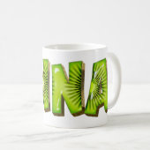 Anna Name Kiwi Style Tasse Teetasse Kaffeetasse (VorderseiteRechts)