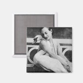 Anna Pavlova mit ihrem Jack als Haustier Schwan, c Magnet (Vorderseite/Rückseite)